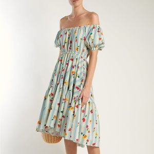 Caroline Constas Bardot Midi Dress